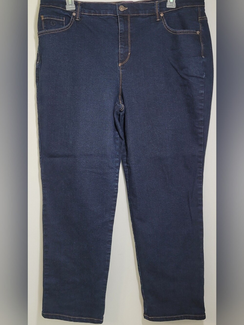 Gloria Vanderbilt Dark Indigo Straight Leg Jeans 18W Like New